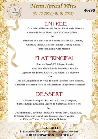 MENU SPECIAL FETE